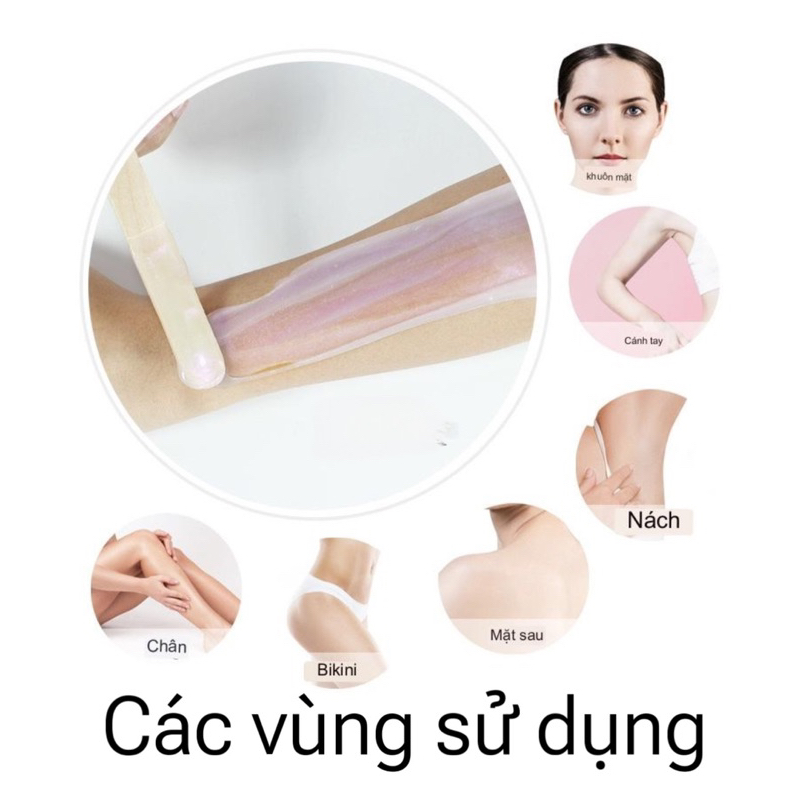 Túi 200g sáp wax nóng hard beans tặng que wax tiệt trùng Lyihome siêu bám lông dùng cho cả da nhạy cảm