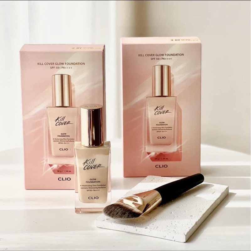 SET KEM NỀN CLIO KILL COVER GLOW FOUNDATION