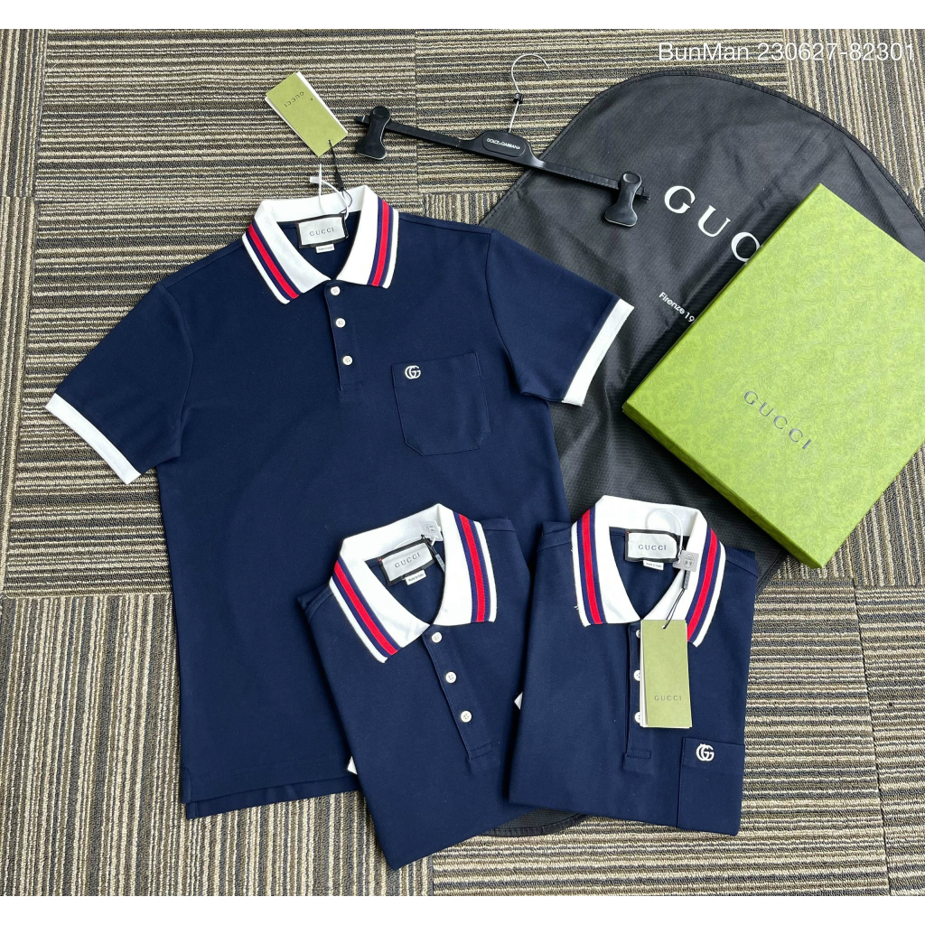 Polo G.C check cổ bản thêu chuẩn form