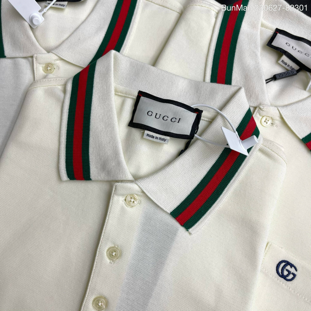 Polo G.C check cổ bản thêu chuẩn form