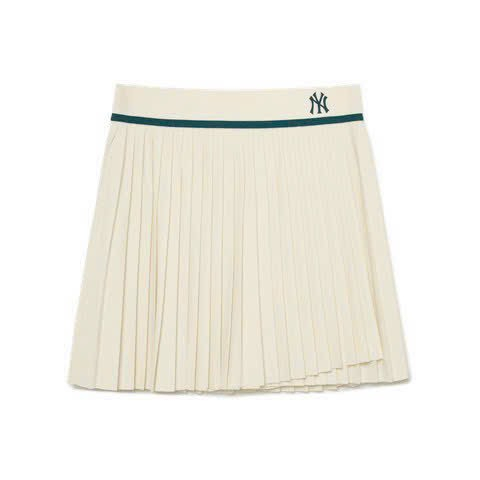 Chân Váy Tennis Xếp Ly Có Lớp Lót In Logo Lưng Thun Co Giãn Màu Trắng/Nâu/Đen Dn.Storevnxk