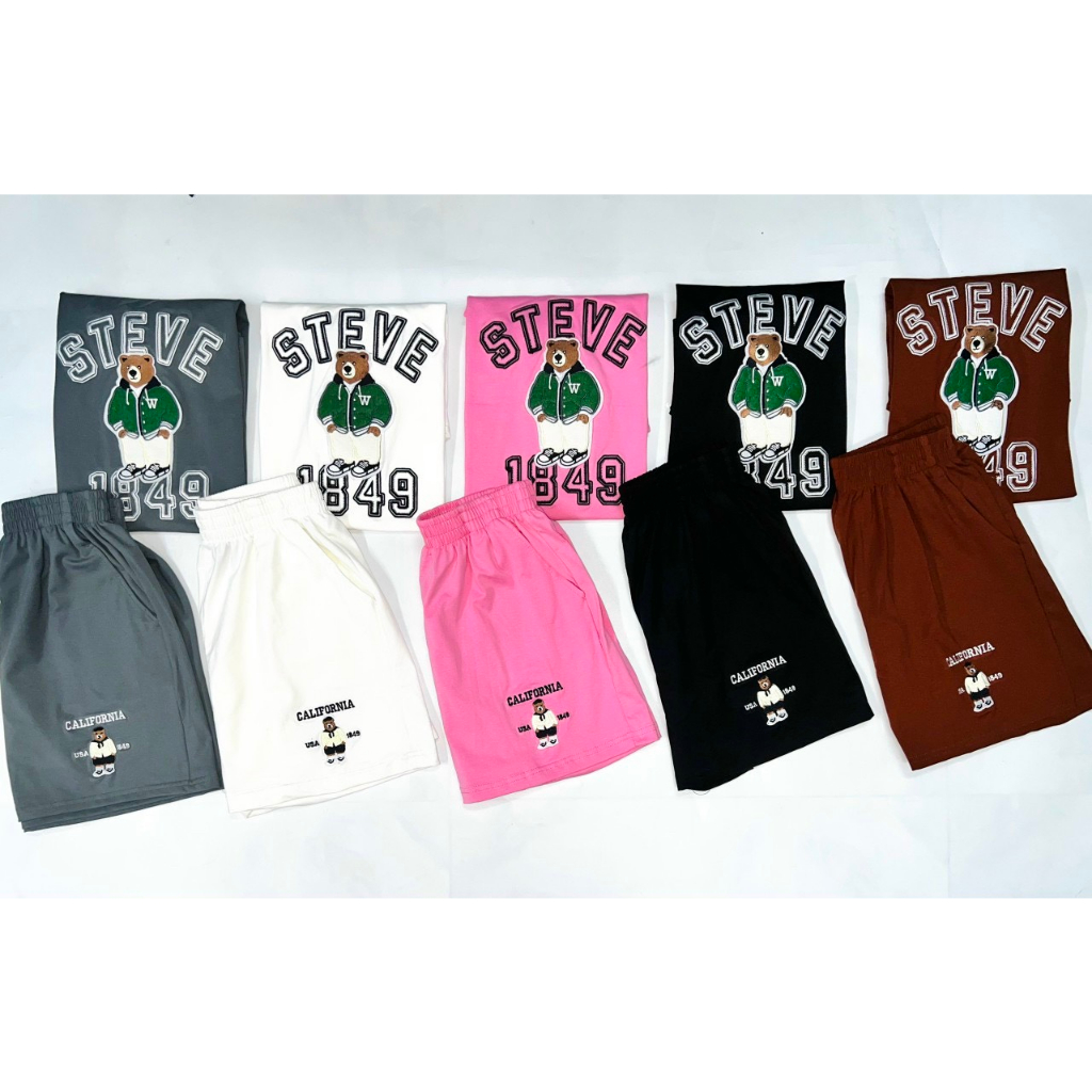 Set Áo Quần Cotton Tay Ngắn In Hình Chó Dn.Storevnxk