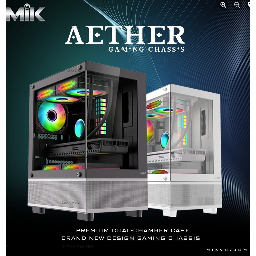 (siêu đẹp - siêu rẻ) Vỏ case máy tính MIK AETHER dùng cho Main M-ATX Chính hãng BH 12 tháng,BH vỡ móp 1 đổi 1