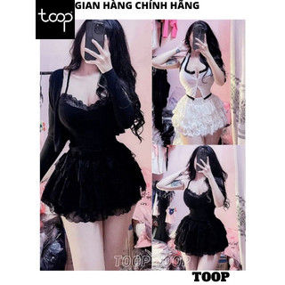 Chân váy ren tầng xếp ly dáng xoè lưng cạp chun siêu xinh, Chân váy công chúa bánh bèo điệu đà xếp tầng - TOOP