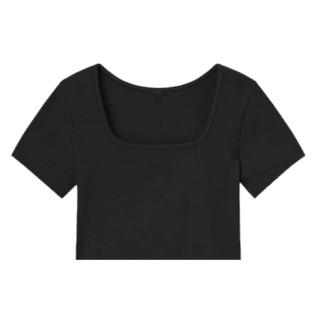 Áo thun nữ Croptop Cổ vuông Tay ngắn Dáng ôm Thun borip MG11