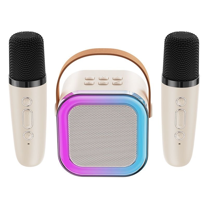 Bộ Loa Bluetooth Mini kèm 2 Mic Karaoke và Sticker