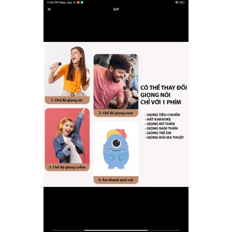 Bộ Loa Bluetooth Mini kèm 2 Mic Karaoke và Sticker