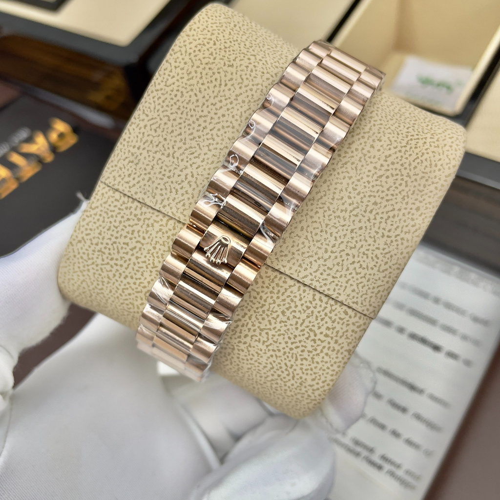 Đồng hồ Nam Rolex máy nhật day date dòng cơ Automatic size 41mm vàng hồng