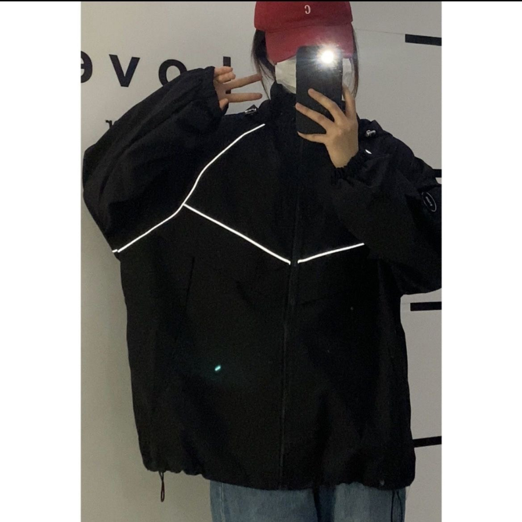 ÁO KHOÁC GIÓ 2 LỚP PHẢN QUANG LOGO THÊU PHONG CÁCH HÀN QUỐC TPP FASHION