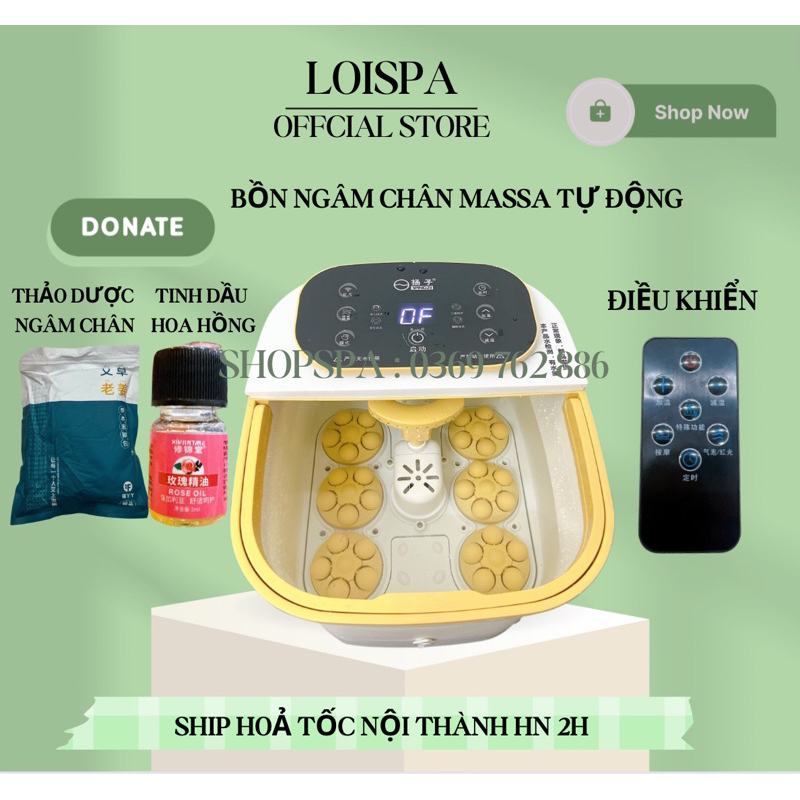 Bồn Ngâm Chân Massa Tự Động Cao Cấp Có Đèn Hồng Ngoại Vòi Phun Nước Full Chức Năng Mẫu Mới Nhất 2023