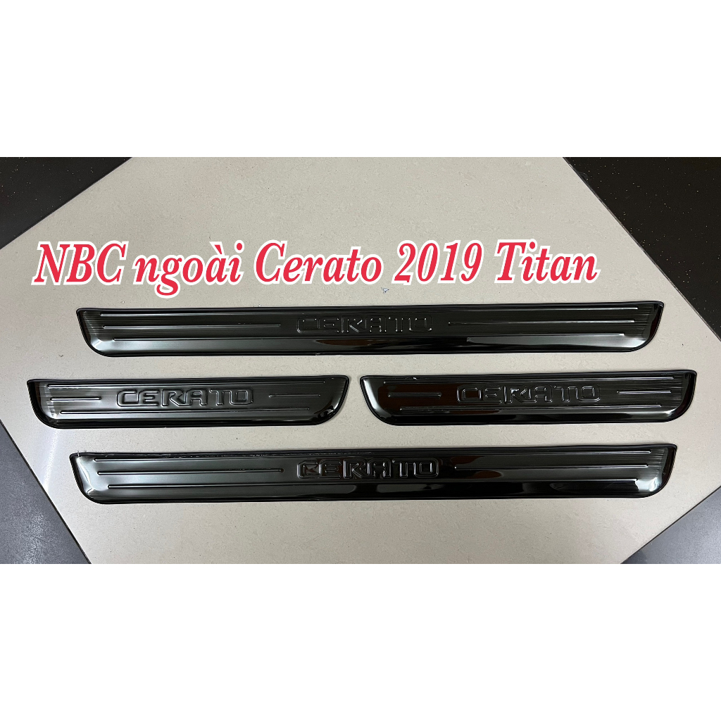 Ốp bậc cửa chống xước ngoài Kia Cerato 2019+ TT.#Nẹp bước chân ngoài Kia Cerato 2019-2023 TT