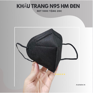 Khẩu trang HM95 đen 5 lớp dày dặn kháng khuẩn cao cấp