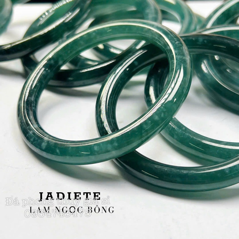 Vòng bản đũa lam ngọc bông siêu đẹp loại Vip size 52-58mm