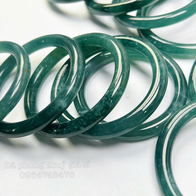 Vòng bản đũa lam ngọc bông siêu đẹp loại Vip size 52-58mm