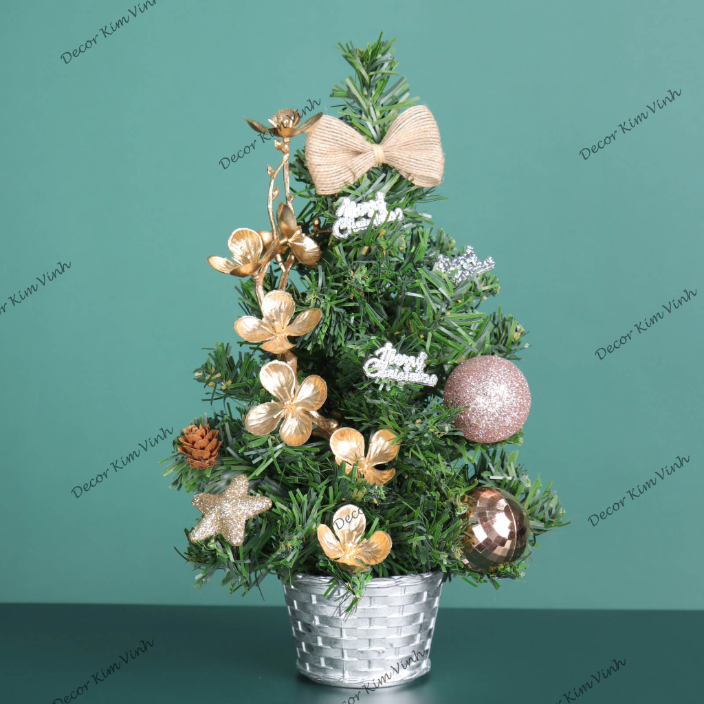 Cây Thông Nhí 3TN03 Cây Thông 30cm Trang Trí Giáng Sinh Cây Thông Noel Kèm Đèn