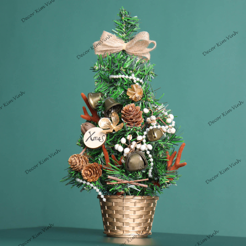 Cây Thông Nhí 3TN02 Cây Thông 30cm Trang Trí Giáng Sinh Cây Thông Noel Kèm Đèn