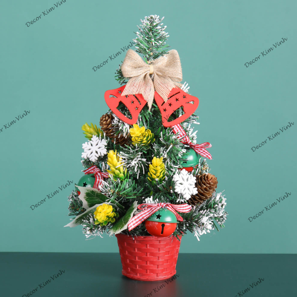 Cây Thông Nhí 3TN06 Cây Thông 30cm Trang Trí Giáng Sinh Cây Thông Noel Kèm Đèn
