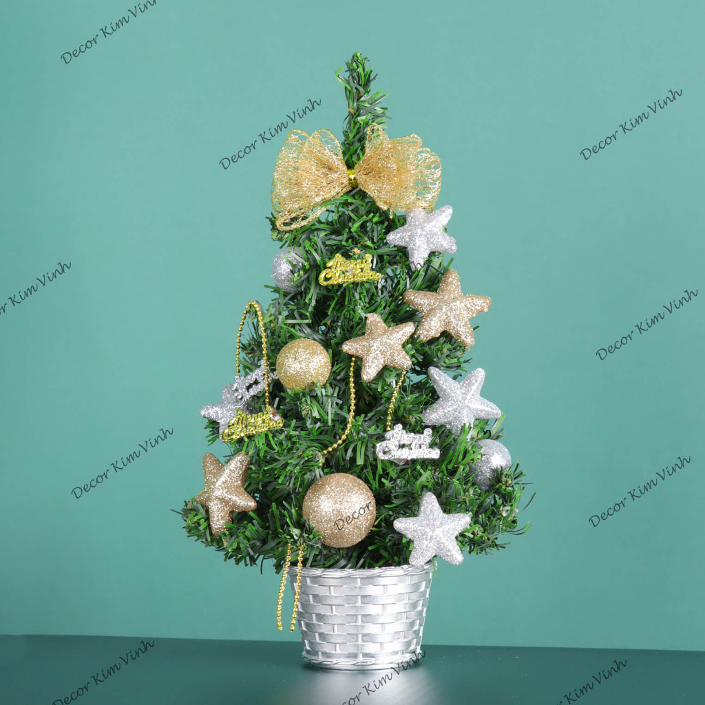 Cây Thông Nhí 3TN08 Cây Thông 30cm Trang Trí Giáng Sinh Cây Thông Noel Kèm Đèn