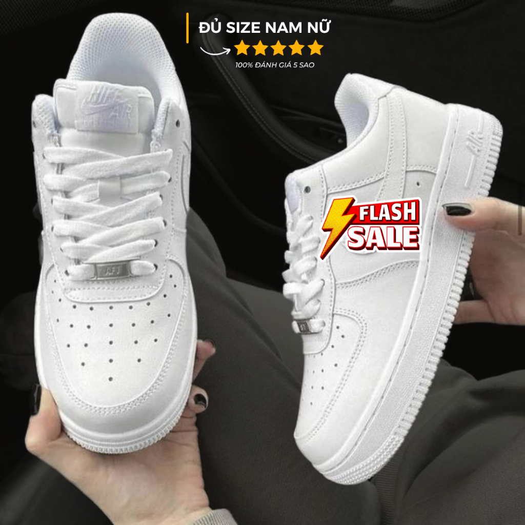 Giày _Nike Trắng Air Force 1 Nam Nữ, Giày AF1 Cổ Thấp Cao Cấp Full Size Kèm Quà Tặng | BigBuy360 - bigbuy360.vn