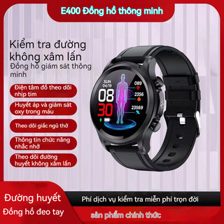 Đồng hồ thông minh e400 ecg ppg hrv đường huyết, huyết áp, oxy máu, nhịp timđồng hồ thông minh
