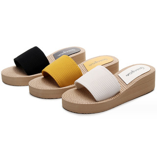 (SALE GIÁ SỐC) Dép nữ quai ngang đế xuồng 5cm sang trọng, bền đẹp DN21 (3 màu)