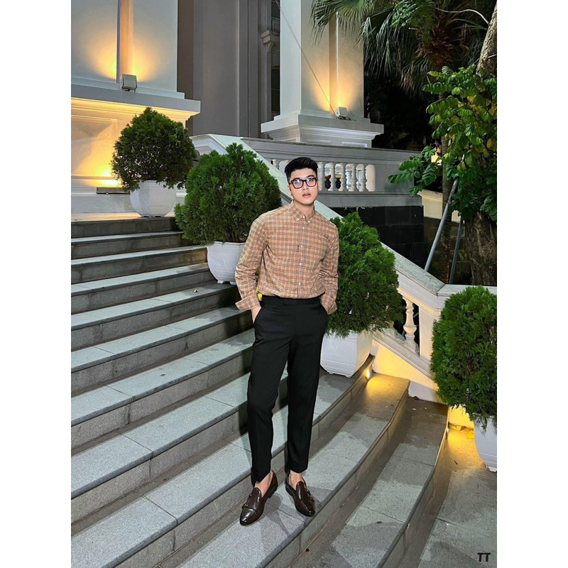 Sơ mi brr laiau dài tay cam kết ảnh thật 100%