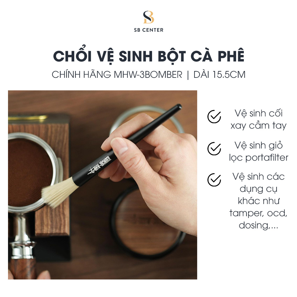 Chổi Vệ Sinh Bột Cà Phê Cho Cối Xay MHW-3Bomber