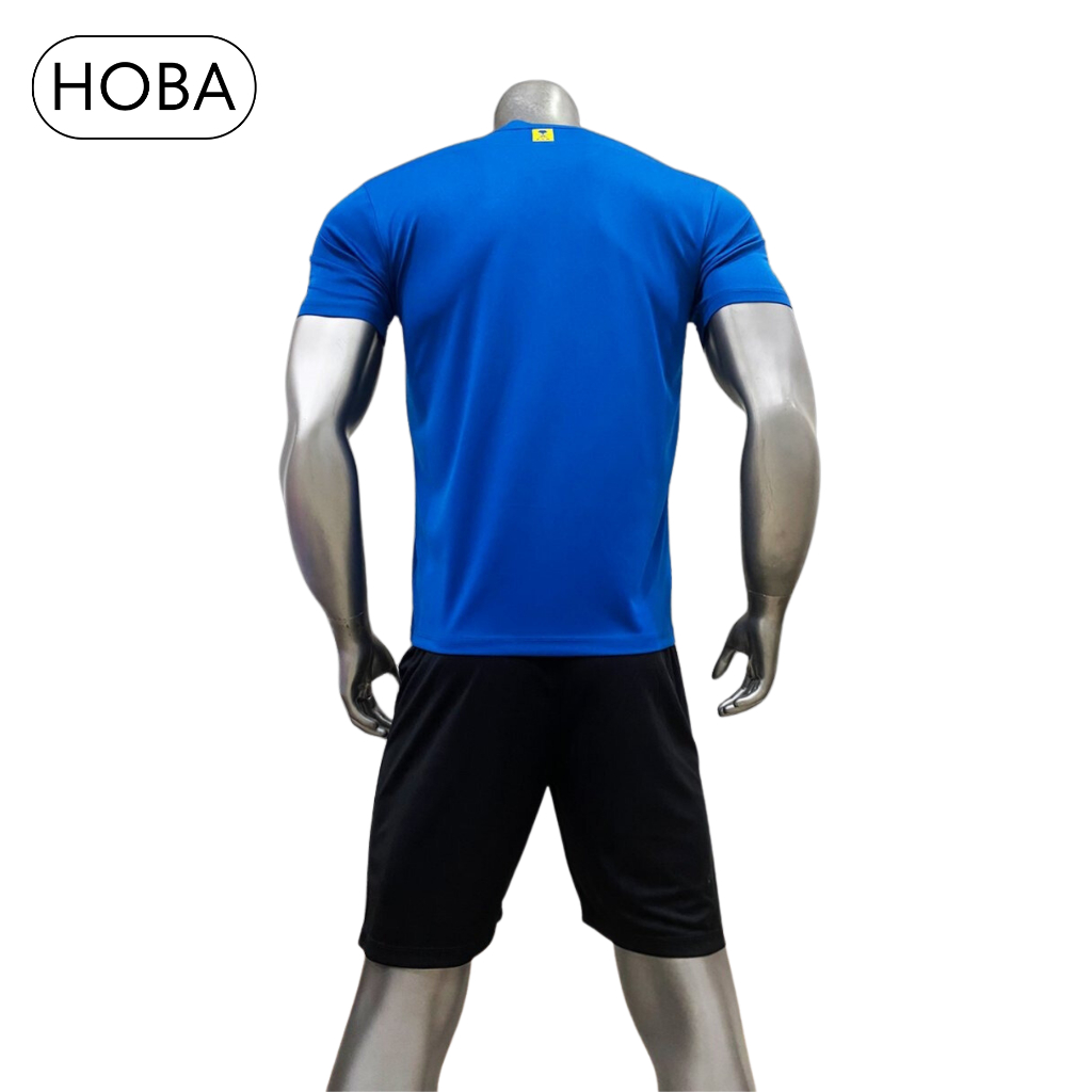 Bộ quần áo bóng đá đồ đá banh trẻ em Ronaldo Al Nassr xanh đen vải thun lạnh cao cấp không nhăn không xù lông