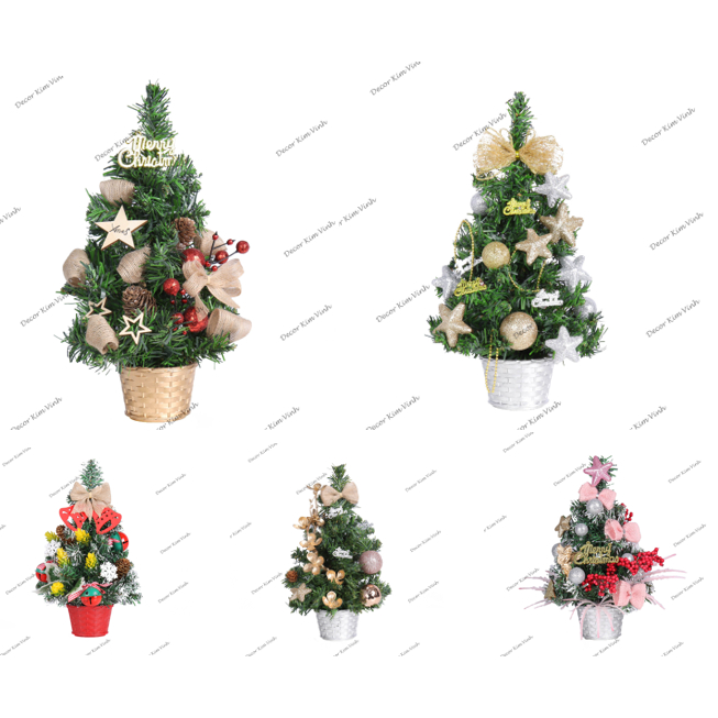Cây Thông Nhí 3TN Cao 30cm Trang Trí Giáng Sinh Cây Thông Noel Kèm Đèn