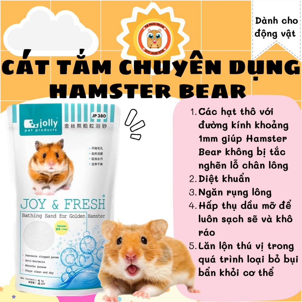 cát tắm Jolly 1kg dành cho bear tạng to