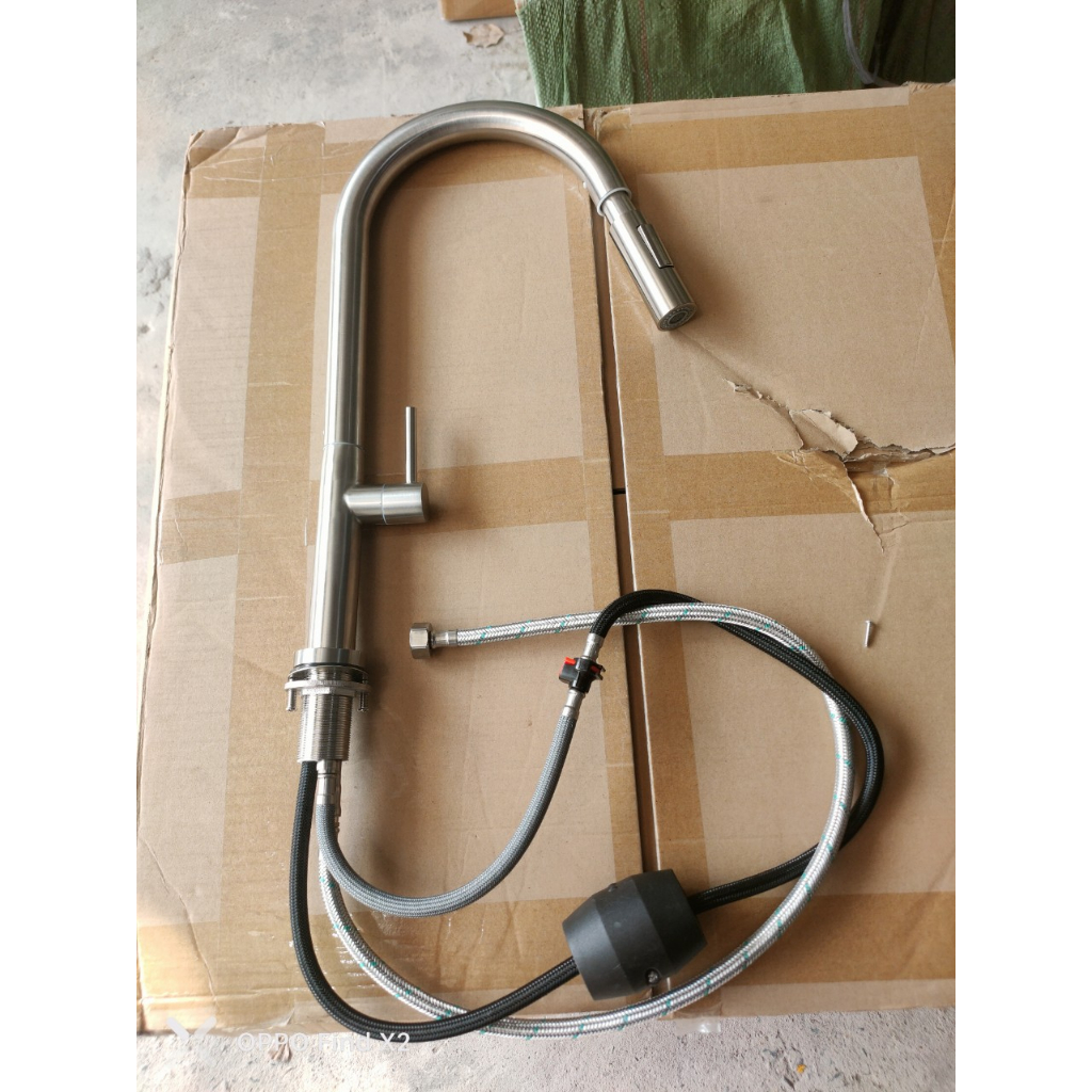 Vòi Rửa Chén Bát Nóng Lạnh VÒI RÚT INOX 304 dây kéo dài thuận tiện