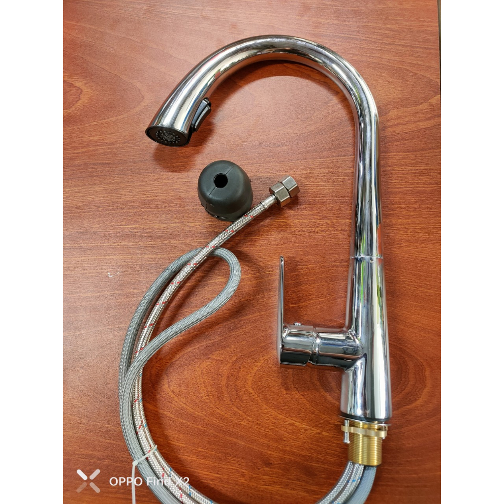 Vòi Rửa Chén Bát Nóng Lạnh VÒI RÚT INOX 304 dây kéo dài thuận tiện