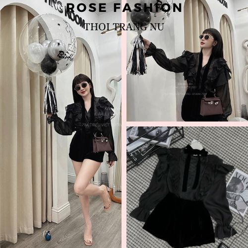 Set Váy Tiểu Thư, Váy Áo Croptop Phối Nơ Sau Lưng Kèm Chân Váy Xòe Tiểu Thư Set Đồ Nữ Kiểu Hàn Cao Cấp