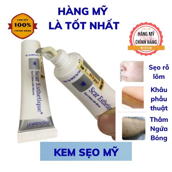 Kem Làm Mờ Sẹo: Sẹo Rỗ, Sẹo Thâm, Sẹo Lõm, Sẹo Thuỷ Đậu, Tai Nạn - Scar Esthetique 10ml-KTSM