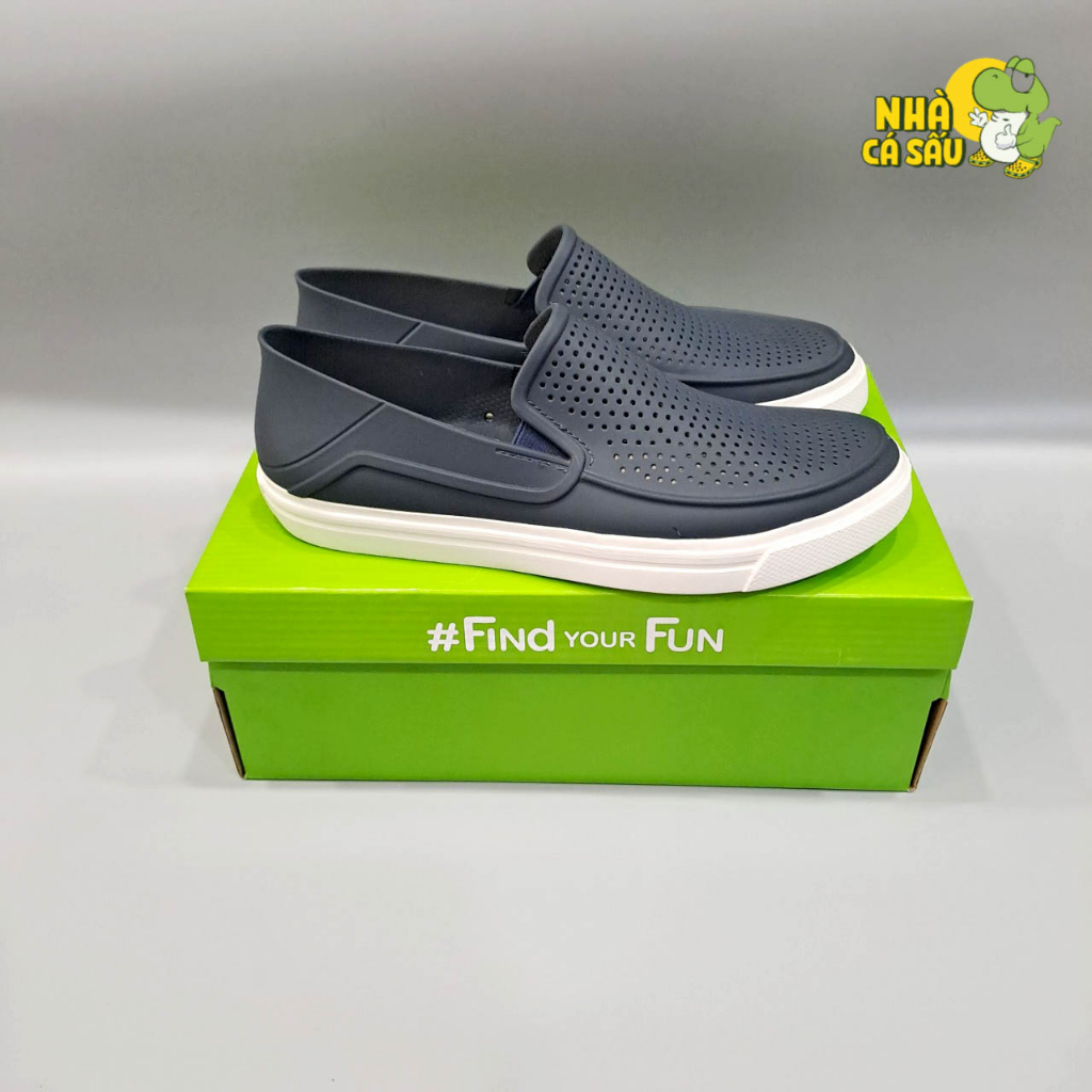 Giày crocs citilane roka slip on men bằng nhựa EVA nguyên khối, giày lười cross cho nam đi mưa chống trượt crocs house