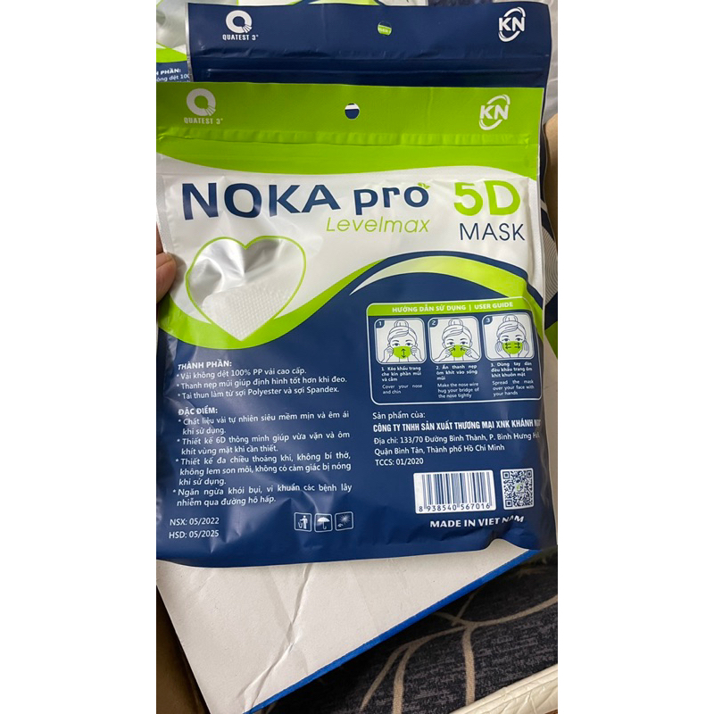 10 cái khẩu trang 5D NOKA Pro hàng đẹp