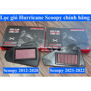 Lọc gió hurricane scoopy 2012-2020, scoopy 2021-2022 chính hãng thailand lưới cotton