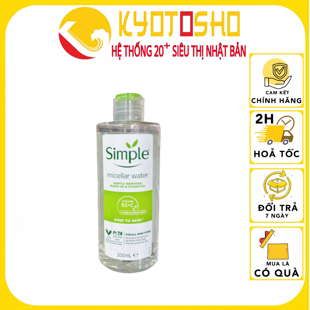 Nước Tẩy Trang Simple Micellar Cleansing Water 200ml