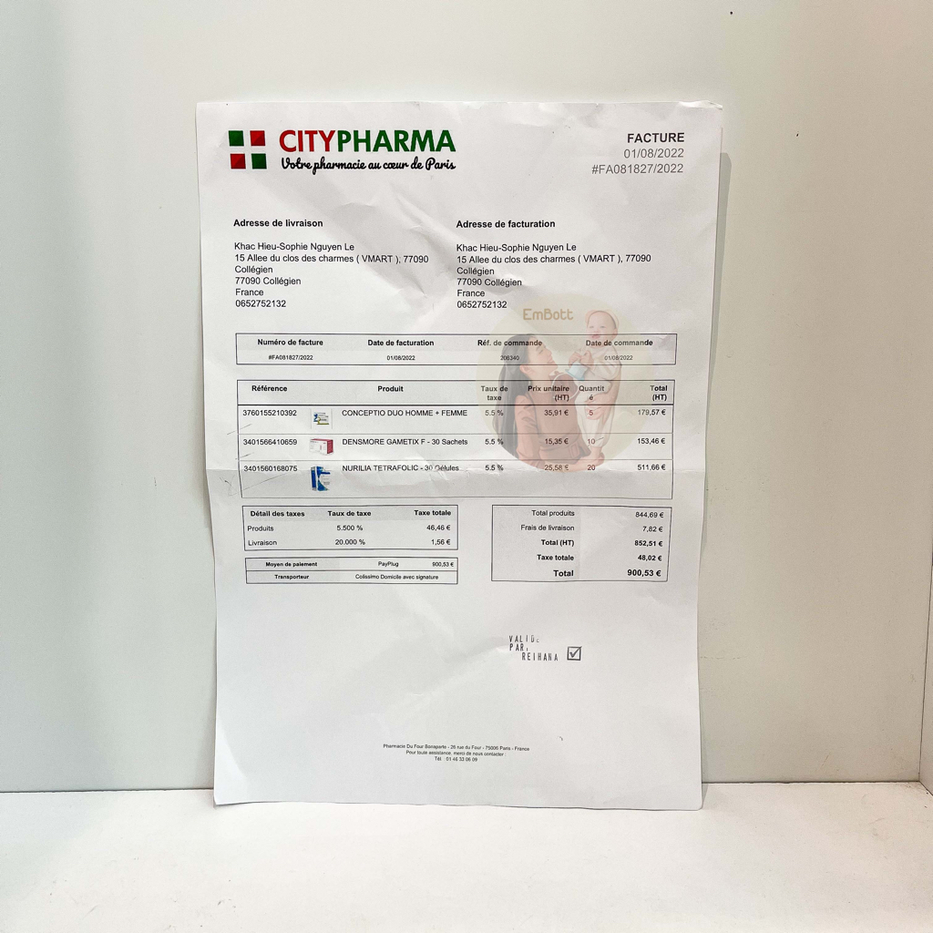 Gametix F gametix M combo 2 hộp tăng thụ thai cho nam và nữ Embott22