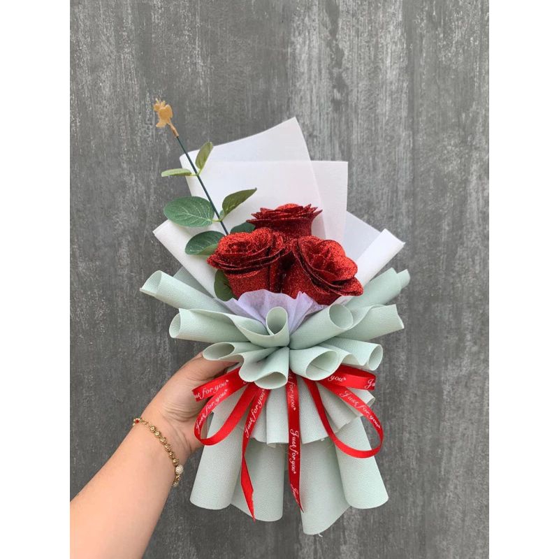 Bó hoa nhũ 3bông, 5  bông