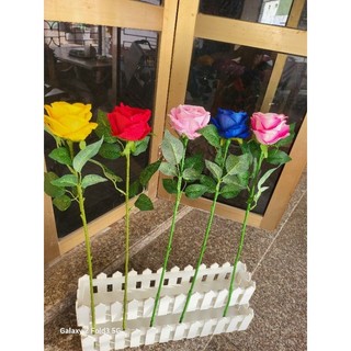 CÀNH HỒNG NHUNG 1 BÔNG - HOA LỤA