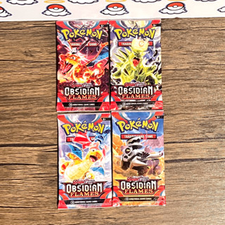 [Art Set] Combo 04 gói Obsidian Flames Booster Pack tiếng Anh - Túi thẻ bài Series Scarlet&Violet Pokemon TCG