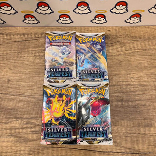 [Art Set] Combo 04 gói Silver Tempest Booster Pack tiếng Anh - Túi thẻ bài Series Sword & Shield Pokemon TCG