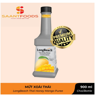 Mứt trái cây pha chế vi xoài thái - longbeach thai honey mango puree 900ml
