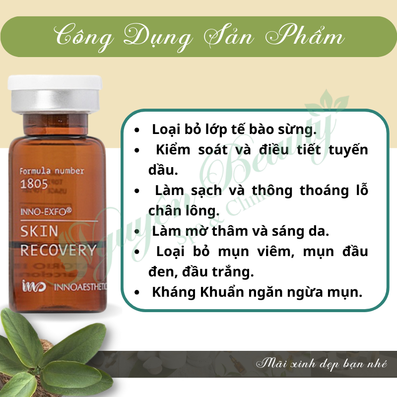 Tinh Chất Peel Tái Tạo Da Mụn Innoaesthetics Skin Recovery 5 lọ × 5ml