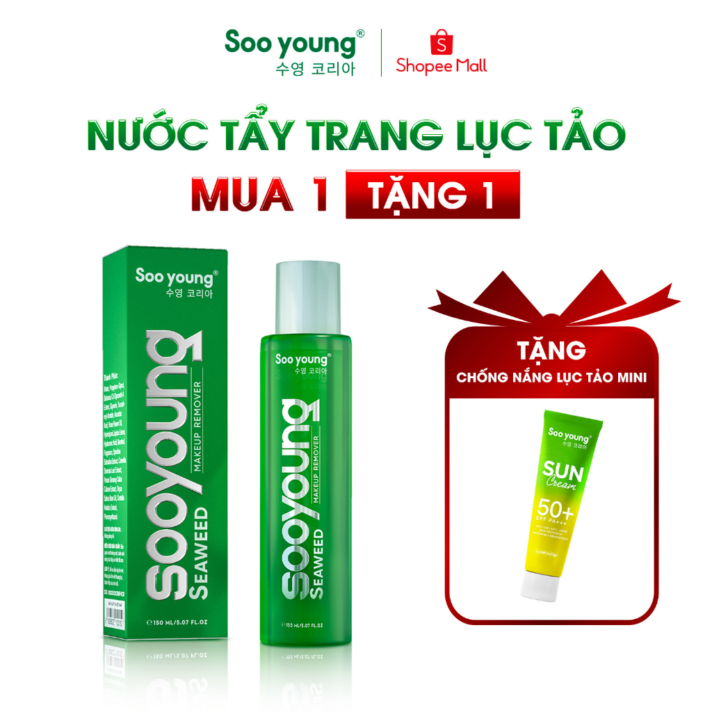 Nước tẩy trang Lục Tảo SOOYOUNG KOREA 150ml