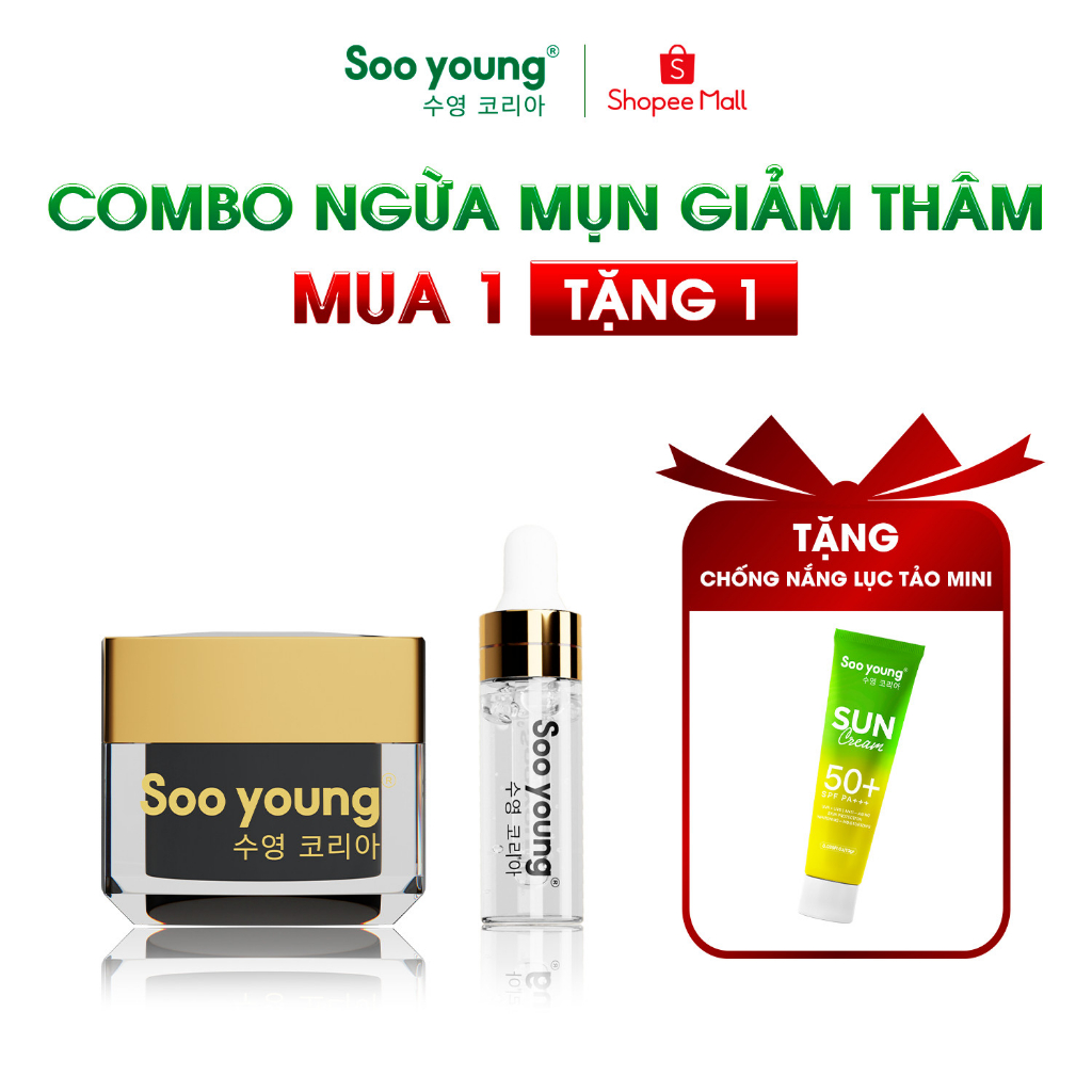 Bộ đôi kem mụn SOOYOUNG KOREA ngừa mụn giảm thâm 20gr