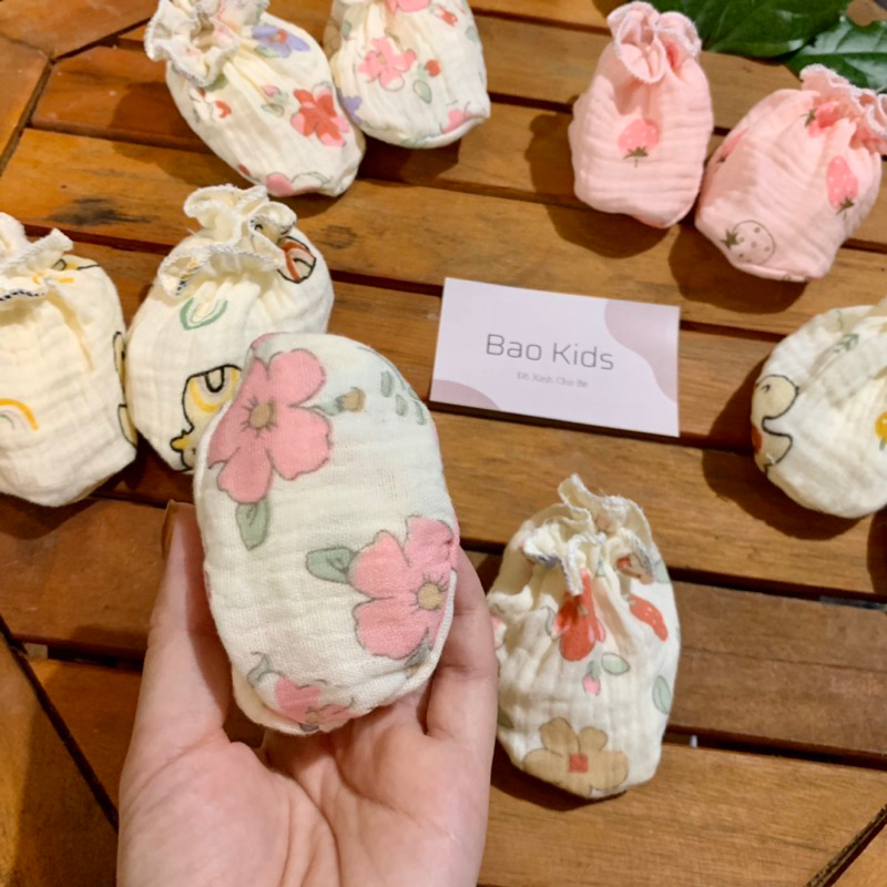 Bao Chân Muslin Mềm mại cho bé sơ sinh. Đủ 10 màu mix