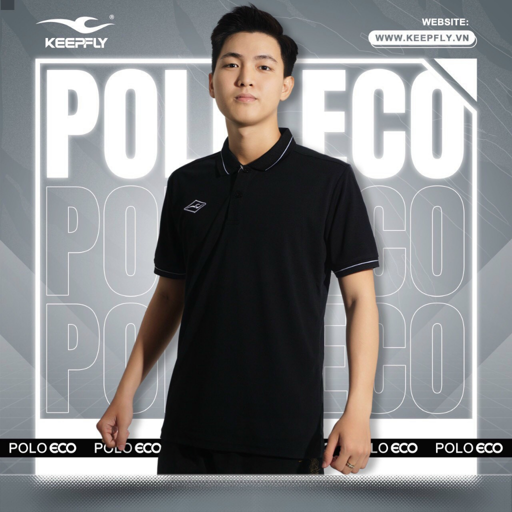 Áo Thun POLO ECO Nam Nữ - Hàng Chính Hãng Keep Fly, Vải co dãn thoáng mát.