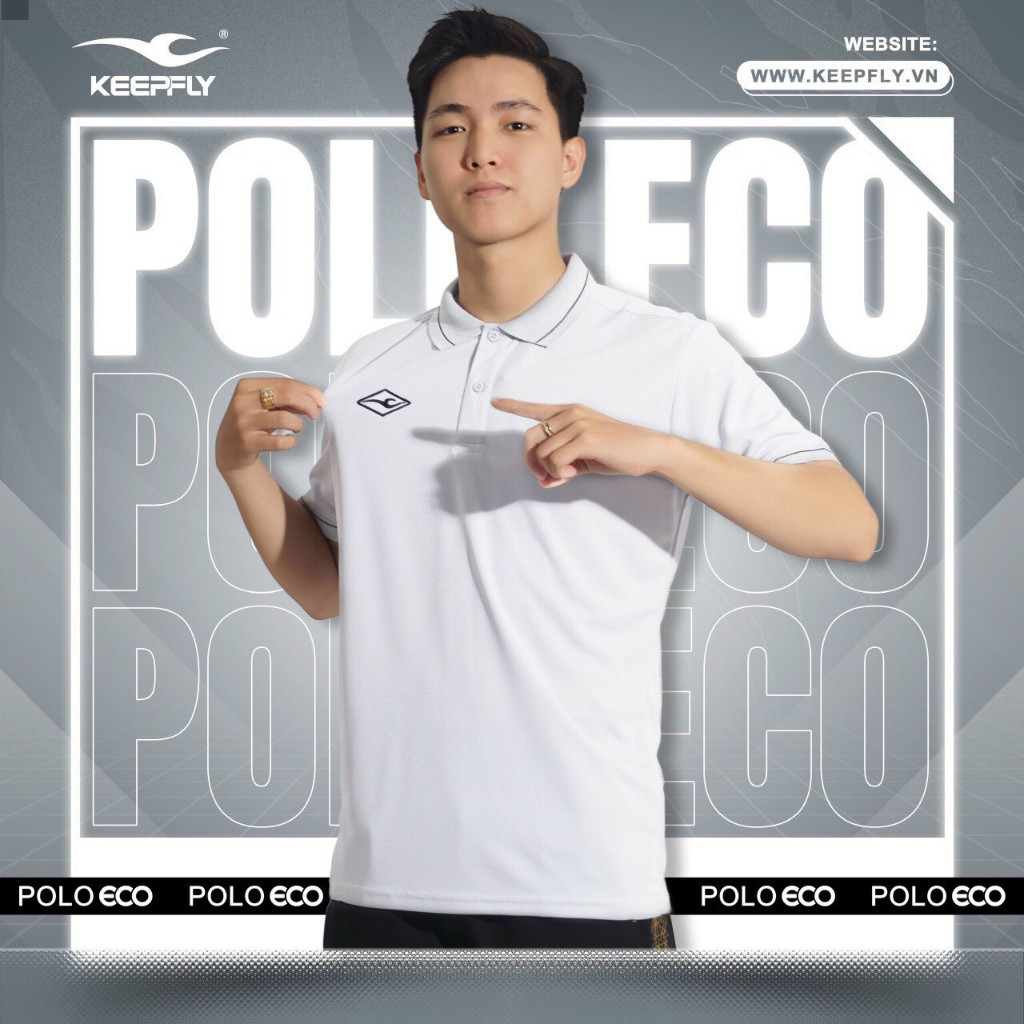 Áo Thun POLO ECO Nam Nữ - Hàng Chính Hãng Keep Fly, Vải co dãn thoáng mát.